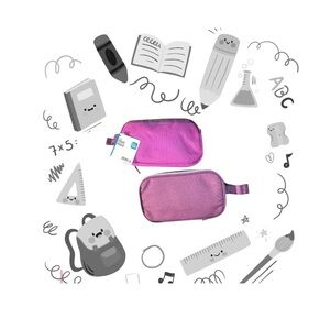 Vibrant Pink Kids Pencil Case